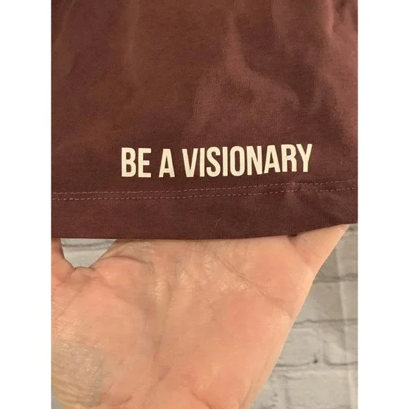 Gymshark Womens Medium Crop Tank Top Racerback Pullover Unlined “Be A Visionary” - Picture 5 of 10